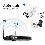 ZOSI CCTV 4CH 960P HD Wireless NVR System Funk Überwachungsset mit 1TB Festplatte Plus 4 X 1.3MP WLAN Outdoor Netzwerk Außen IP Überwachungskamera, Kabellos - 6