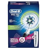 Oral-B Pro 750 Elektrische Zahnbürste, mit CrossAction Aufsteckbürste, Bonus Pack mit Reise-Etui, schwarz - 6