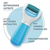 Scholl Velvet Smooth Express Pedi blau, elektrischer Hornhautentferner mit rolle Stark mit Meeresmineralien - 3