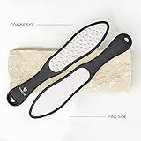 Premium Laser-Hornhautraspel inkl Mini-Hornhautfeile von DYNESSE. Hornhautentferner mit ergonomischem rutschfestem Griff. Edelstahl Fußfeile, Fußraspel für Pediküre und Fußpflege. Hornhauthobel - 3