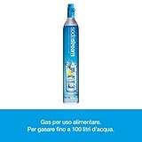 SodaStream Wassersprudler-Set Crystal - mit dem Glaskareffen Sprudler macht ohne schleppen aus Leitungswasser prickelndes Sprudelwasser (1x CO2-Zylinder 60L und 1x 0,6L Glaskaraffe), Premium-weiß - 5