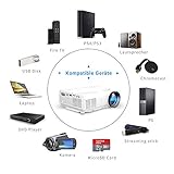 VANKYO Leisure 3 LCD Beamer Mini Beamer 2400 Lumen, Heimkino Beamer unterstützt Full HD 1920 x 1080 Pixel, Projektor Kompatibel mit Fire TV Stick HDMI VGA TF AV und USB für Smartphone Laptop - 3