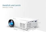 VANKYO Leisure 3 LCD Beamer Mini Beamer 2400 Lumen, Heimkino Beamer unterstützt Full HD 1920 x 1080 Pixel, Projektor Kompatibel mit Fire TV Stick HDMI VGA TF AV und USB für Smartphone Laptop - 6