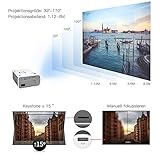 VANKYO Leisure 410 Mini Beamer LED Projektor 2500 Lumen, Heimkino Beamer Full HD 1080P unterstützt, Kompatibel mit Fire TV Stick HDMI VGA USB AV TF für Smartphone Laptop, weiß - 3