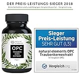 OPC Traubenkernextrakt - 180 Kapseln für 6 Monate - Laborgeprüftes Premium OPC aus europäischen Weintrauben - Ohne unerwünschte Zusätze - Hochdosiert, vegan und hergestellt in Deutschland - 2