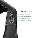 Naipo Schulter Massagegerät Elektrisch für Nacken Rücken Shiatsu Nackenmassagegerät mit Wärmefunktion 3D-Rotation Massage Einstellbaren Geschwindigkeiten für Haus Büro Auto - 5