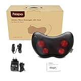 Naipo Massagekissen Shiatsu Massagegeräte für Nacken Schulter Rücken Massage mit Infrarot Wärmefunktion und 3D-rotierenden Massageköpfen für Auto Büro Zuhause (Basismodell) - 7