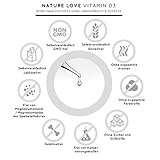 Vielfacher SIEGER 2018*: Vitamin D3 1000 IE von Nature Love. Neu/Premium: Besonders hohe Stabilität. Flüssig, in Tropfen (50ml). Vegetarisch, hochdosiert & hergestellt in Deutschland - 4