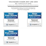 Vielfacher SIEGER 2018*: Vitamin D3 1000 IE von Nature Love. Neu/Premium: Besonders hohe Stabilität. Flüssig, in Tropfen (50ml). Vegetarisch, hochdosiert & hergestellt in Deutschland - 5