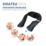 MaxKare Kabellos Massagegerät Nacken Schulter Rücken Shiatsu Nackenmassagegerät mit Wärmefunktion 3D-Rotation Elektrisch Massage - 3