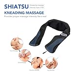 MaxKare Kabellos Massagegerät Nacken Schulter Rücken Shiatsu Nackenmassagegerät mit Wärmefunktion 3D-Rotation Elektrisch Massage - 3