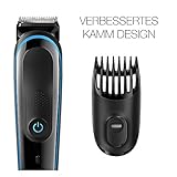 Braun All-in-One-Trimmer MGK3085, 9-in-1 Barttrimmer und Haarschneider, Körperhaartrimmer, Ohren- und Nasenhaartrimmer, Präzisionstrimmer, Schwarz/Blau - 2