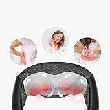 Massagegerät Kabellos für Rücken Nacken Schulter, Shiatsu Massage mit Wärmefunktion - Mynt Premium Wiederaufladbares Massagegerät mit 3D Knetmassage für Zuhause, Büro, Auto und mehr [Kabellos] - 2