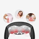 Massagegerät Kabellos für Rücken Nacken Schulter, Shiatsu Massage mit Wärmefunktion - Mynt Premium Wiederaufladbares Massagegerät mit 3D Knetmassage für Zuhause, Büro, Auto und mehr [Kabellos] - 2