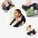 Massagegerät Kabellos für Rücken Nacken Schulter, Shiatsu Massage mit Wärmefunktion - Mynt Premium Wiederaufladbares Massagegerät mit 3D Knetmassage für Zuhause, Büro, Auto und mehr [Kabellos] - 3