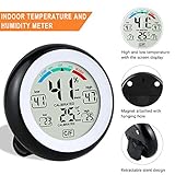 Solocil Digitales Thermo Hygrometer Thermometer, Digitales Monitor Temperatur und Luftfeuchtigkeit mit MIN/Max Records, LCD Display für Schlafzimmer, Büro, Wohnzimmer - 4