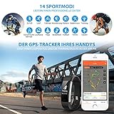 Mpow Fitness Armband mit Pulsmesser, IP67 Fitness Tracker Aktivitätstracker Herzfrequenzmonitor Schrittzähler Uhr mit 14 Trainingsmodi Vibrationsalarm Anruf SMS Beachten für iPhone Android Handy - 3