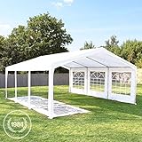 Hochwertiges Partyzelt 3x4 m Pavillon Zelt 240g/m² PE Plane Gartenzelt Festzelt Bierzelt Wasserdicht! weiß - 3