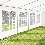 Hochwertiges Partyzelt 3x4 m Pavillon Zelt 240g/m² PE Plane Gartenzelt Festzelt Bierzelt Wasserdicht! weiß - 4