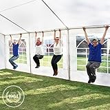 Hochwertiges Partyzelt 3x4 m Pavillon Zelt 240g/m² PE Plane Gartenzelt Festzelt Bierzelt Wasserdicht! weiß - 5
