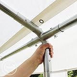 Hochwertiges Partyzelt 3x4 m Pavillon Zelt 240g/m² PE Plane Gartenzelt Festzelt Bierzelt Wasserdicht! weiß - 6