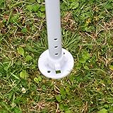 Garten-Pavillon 3 x 3 m, wasserdicht, inklusive Heringe, Abspannseile, Eckverbinder, Material PE-Plane 110 g/m², Metallgestänge lackiert, Stecksystem Montage ohne Werkzeug, weiß - 5