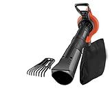 Black+Decker Laubsauger und Bläser GW3050 mit Häcksler und Laubrechen – 50l Fangsack – 3000W – Extrem stark mit variabler Blasgeschwindigkeit – Rückenschonende Benutzung - 2