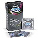 Durex Performa Kondome – Aktverlängernde Kondome mit 5% benzocainhaltigem Gel für länger andauerndes Sexvergnügen – 12er Pack (1 x 12 Stück) - 2