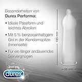 Durex Performa Kondome – Aktverlängernde Kondome mit 5% benzocainhaltigem Gel für länger andauerndes Sexvergnügen – 12er Pack (1 x 12 Stück) - 4
