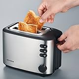 SEVERIN Automatik-Toaster, Inkl. Brötchen-Röstaufsatz, 2 Röstkammern, 850 W, AT 2514, Edelstahl/Schwarz - 5