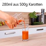 TZS First Austria - 800 Watt Edelstahl Zentrifugal-Entsafter XXL 75mm Einfüllöffnung, Saugnapf-Füße, Tropfstoppfunktion Zentrifugalentsafter elektrisch, Juicer Extractor, Überhitzungsschutz BPA frei - 2