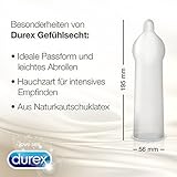 Durex Gefühlsecht Kondome – Hauchzarte Kondome für intensives Empfinden und innige Zweisamkeit – 40er Großpackung (1 x 40 Stück) - 3