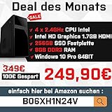 Multimedia Office PC Intel Core i3 8100 4x3.6GHz 8.Generation |ASUS Board|8GB DDR4|128GB SSD|Intel UHD 630 Grafik 4K HDMI|DVD-RW|USB 3.1|SATA3|Windows 10 Pro|3 Jahre Garantie - 5