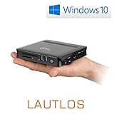 Mini-PC - lautlose CSL Narrow Box Ultra HD Compact/Win 10 - Silent-PC mit Intel-CPU 4X 2200MHz, 32GB SSD, 4GB RAM, Intel HD, AC WLAN, USB 3.1, HDMI, Bluetooth, Windows 10 - 2