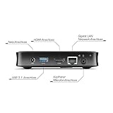 Mini-PC - lautlose CSL Narrow Box Ultra HD Compact/Win 10 - Silent-PC mit Intel-CPU 4X 2200MHz, 32GB SSD, 4GB RAM, Intel HD, AC WLAN, USB 3.1, HDMI, Bluetooth, Windows 10 - 3