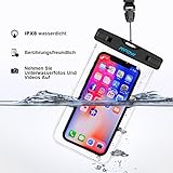 Mpow Wasserdichte Handyhülle 2 Stücke, Handytasche Wasserdicht, Staubdichte Schutzhülle für iPhone X/XR/XS/XS MAX/8/7/6/6s/6splus/Galaxy S9/S8/S7/S7edge/S6/S Huawei P10/P8/P9 usw. bis 6,5 Zoll - 3