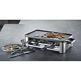 WMF Lono Raclette Grill, für 8 Personen, mit Pfännchen und Schiebern, 1500 W, cromargan, matt/silber - 7