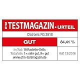 Clatronic RG 3518 Raclette-Grill mit heißem Stein zum Grillen und Überbacken, Wendegussplatte, 8 Pfännchen, 8 Holzspatel, antihaftbeschichtet - 2