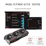 Asus ROG Strix GeForce GTX1070-8G Gaming Grafikkarte (Nvidia, PCIe 3.0, 8GB DDR5 Speicher, HDMI, DVI, DisplayPort) - 6