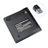 Salcar - USB3.0 DVD-RW DVD/CD Brenner Slim extern Laufwerk Portable(tragbar) DVD CD Brenner, 9,5mm 100% Neu Chip, Superdrive für alle Laptops/Desktop z.B Lenovo,Acer,Asus; PC unter Windows und Mac OS für Apple Macbook, Macbook Pro, MacbookAir, iMac - Schwarz - 2