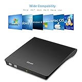 Govee externes Laufwerk, Tragbare Slim USB 3.0 CD DVD RW Brenner Schreiber Player für Windows 10 / 7 / 8, Laptop, Mac, MacBook Air / Pro, Apple, Desktop, PC - Schwarz - 2