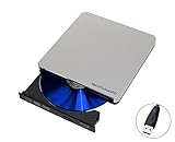 techPulse120 Blu-ray Brenner USB 3.0 Externer Burner Superdrive Portable Blueray Rom 3D Laufwerk BD DVD CD Slim für Computer Notebook Ultrabook Netbook Laptop Windows Mac Apple iMAC MacBook Pro Air - 6