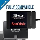 Sabrent Festplatten - Zubehör Gehäuse Adapter USB 3.0 zu SSD / 2,5-Zoll-SATA-Festplatten Adapter [Optimiert für SSD, Unterstützt UASP SATA III] (EC-SSHD) - 5