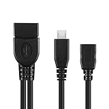 Adapter 40228 USB-OTG Adapter-Kabel Micro-USB 2.0-Stecker USB-Buchse Typ A + Strom-Anschluss für externe Festplatte und andere Geräte - 2