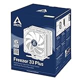 ARCTIC Freezer 33 Plus - Semi-Passiver Tower CPU Luftkühler, Prozessorlüfter für Intel und AMD Sockel bis 160 Watt TDP Kühlleistung, Cooler mit 120 mm PWM Lüfter - Leise und Effizient - 10