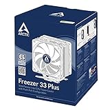 ARCTIC Freezer 33 Plus - Semi-Passiver Tower CPU Luftkühler, Prozessorlüfter für Intel und AMD Sockel bis 160 Watt TDP Kühlleistung, Cooler mit 120 mm PWM Lüfter - Leise und Effizient - 10