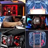 Cooler Master MAZ-T8PN-418PR-R1 Master Air Maker 8 CPU Air Lüfter 8 Heatpipes, 2X Silencio FP PWM Fans, Red LED schwarz - 2