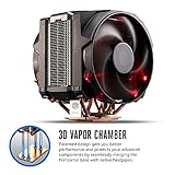 Cooler Master MAZ-T8PN-418PR-R1 Master Air Maker 8 CPU Air Lüfter 8 Heatpipes, 2X Silencio FP PWM Fans, Red LED schwarz - 3