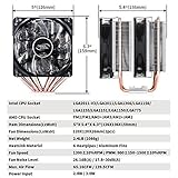 DEEPCOOL NEPTWIN V2.0 Prozessorlüfter, 6 Heatpipes, CPU-Kühler PWM Lüfter für Intel und AMD - 2