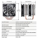 DEEPCOOL NEPTWIN V2.0 Prozessorlüfter, 6 Heatpipes, CPU-Kühler PWM Lüfter für Intel und AMD - 2